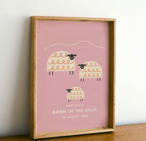 Open image in slideshow, Personalised Giclée Print - Born In The Hills
